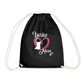 Yorkie Mom Hundehalterin süßes Yorkshire Terrier - Turnbeutel - Schwarz - Vorne