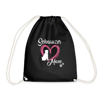 Schnauzer Mom cute giant schnauzer mistress Gassi - Drawstring Bag - black - Front