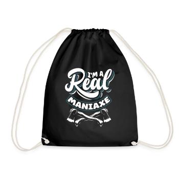 Axe Hatchet Throwing Hatchet Ax Thrower Im A Real - Drawstring Bag - black - Front