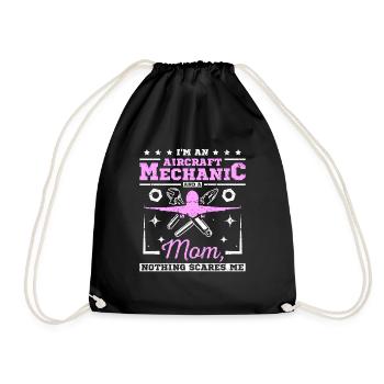 Mécanicien d’aéronefs et une maman - Sac de sport léger - noir - Devant