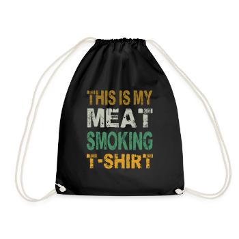BBQ Smoker Themed Retro - Vintage My Meat Smoking - Turnbeutel - Schwarz - Vorne