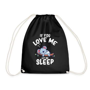 Cute Animal Idea Sleeping Koala - Turnbeutel - Schwarz - Vorne