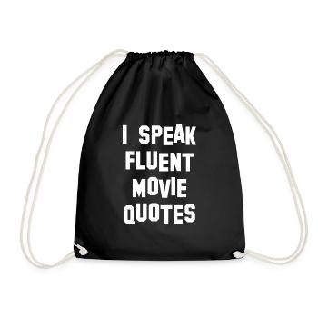 I Speak Fluent Movie Quotes - Drawstring Bag - black - Front