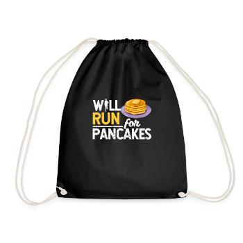 Drôle de marathonien amateur de crêpes - Sac de sport léger - noir - Devant