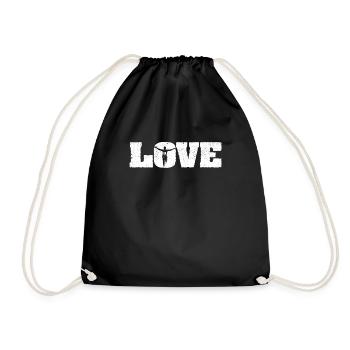 Lovers Running Lovers Runner Jogger Silhouett - Drawstring Bag - black - Front