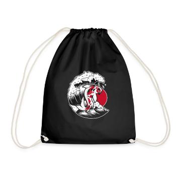 KOI WAVE - Turnbeutel - Schwarz - Vorne