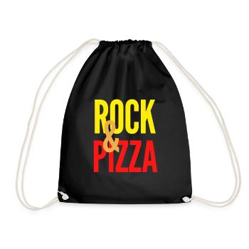 Rock et Pizza - Sac de sport léger - noir - Devant