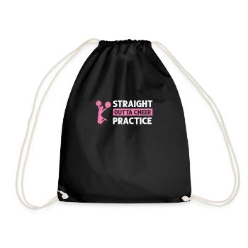 Straight Outta Cheer Practice - Turnbeutel - Schwarz - Vorne