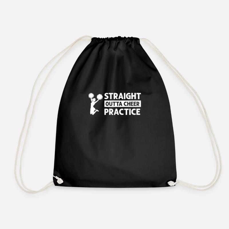 Straight Outta Cheer Practice - Drawstring Bag - black