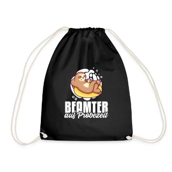 Beamter auf Probezeit - Beamter Kaffee Beamtin Ges - Turnbeutel - Schwarz - Vorne