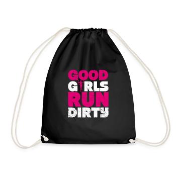 Funny Trail Running Jogging Runner Girls Good - Drawstring Bag - black - Front