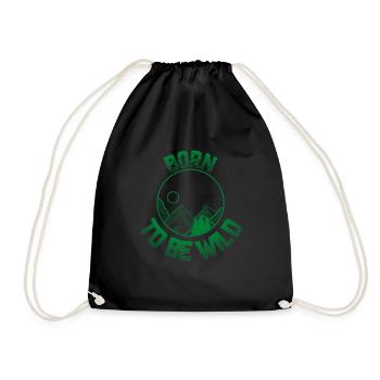 Born Wild Outdoor Adventure - Drawstring Bag - black - Front