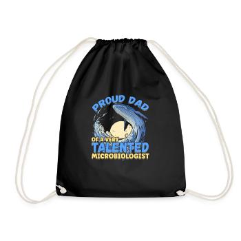 Proud Dad Of A Microbiologist Ocean Scientist - Drawstring Bag - black - Front