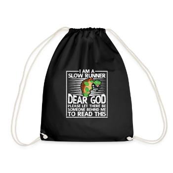 Je suis une tortue Slow Runner drôle - Sac de sport léger - noir - Devant