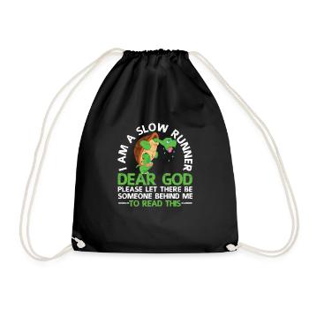 Je suis une tortue Slow Runner drôle - Sac de sport léger - noir - Devant