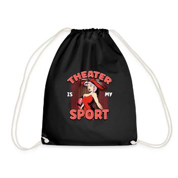 Theater Is My Sport Acting Theater - Drawstring Bag - black - Front