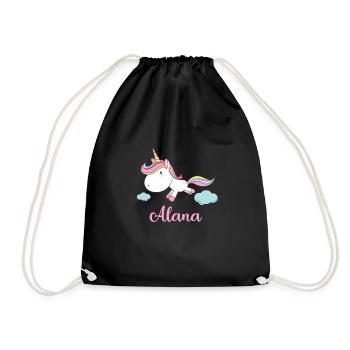 ALANA Pink Unicorn Novelty - Turnbeutel - Schwarz - Vorne