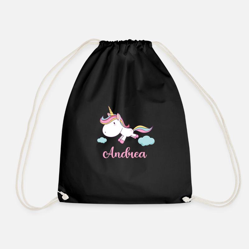 ANDREA Pink Unicorn Novelty - Turnbeutel - Schwarz