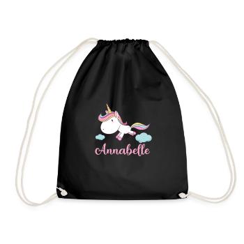 ANNABELLE Pink Unicorn Novelty - Turnbeutel - Schwarz - Vorne