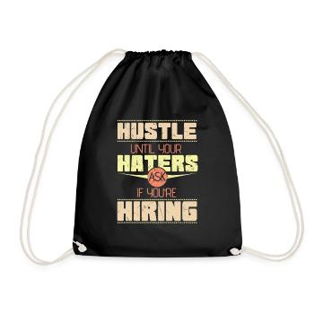Hustle Haters Hiring Startup Founder - Drawstring Bag - black - Front