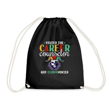Career Counselor Clown Voice - Drawstring Bag - black - Front