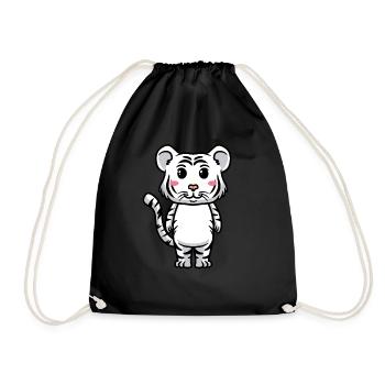 Tigre blanc Emoticon Tigre du Bengale - Sac de sport léger - noir - Devant