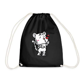 Tigre blanc Emoticon Tigre du Bengale - Sac de sport léger - noir - Devant