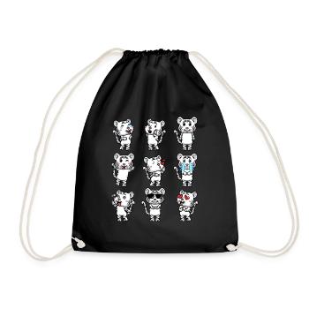 Tigre blanc Emoticon Tigre du Bengale - Sac de sport léger - noir - Devant