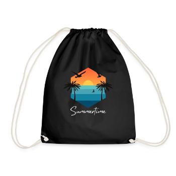 Chemise d’été d’été Femmes Hommes - Sac de sport léger - noir - Devant
