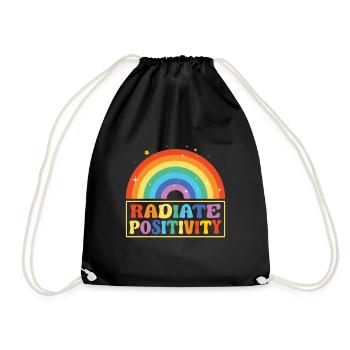 Radiate Positivity - Drawstring Bag - black - Front