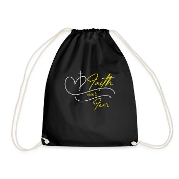 Faith over Fear - Drawstring Bag - black - Front