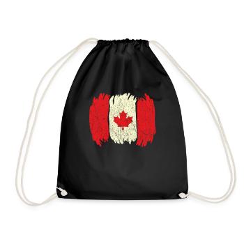 Canada Flag Proud Canadian Canada Day - Turnbeutel - Schwarz - Vorne