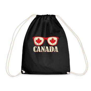 Eye Glasses Canada Flag Proud Canadian Canada Day - Turnbeutel - Schwarz - Vorne