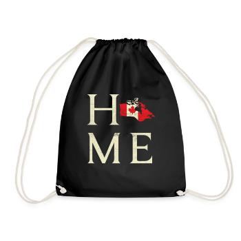 Home Land Map Canada Proud Canadian Canada Day - Drawstring Bag - black - Front