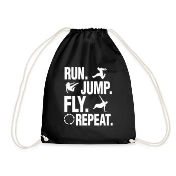 Free Running Traceuse Free Runner Run Jump Fly - Drawstring Bag - black - Front