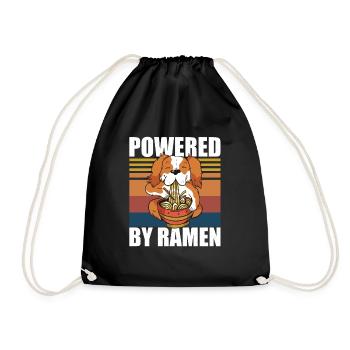 Powered By Ramen - Turnbeutel - Schwarz - Vorne