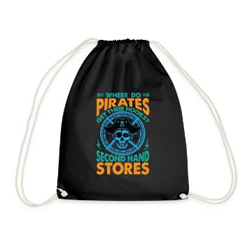 Où les pirates obtiennent-ils leurs crochets? Blagues de papa - Sac de sport léger - noir - Devant