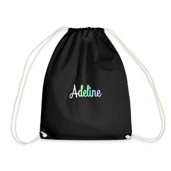 ADELINE Rainbow Cursive Minimaliste - Sac de sport léger - noir - Devant