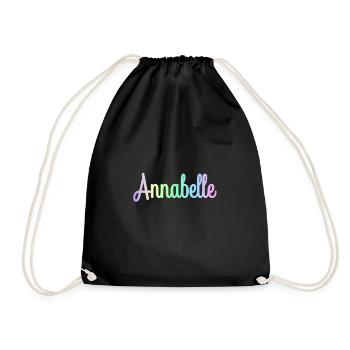 ANNABELLE Rainbow Minimalist Cursive - Turnbeutel - Schwarz - Vorne