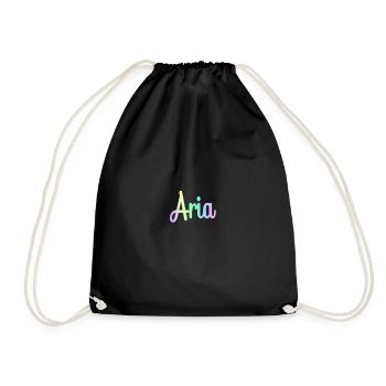 ARIA Rainbow Cursive Minimaliste - Sac de sport léger - noir - Devant