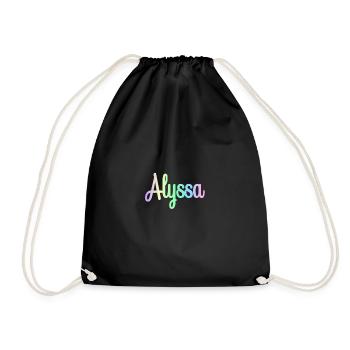 ALYSSA Rainbow Cursive minimaliste - Sac de sport léger - noir - Devant
