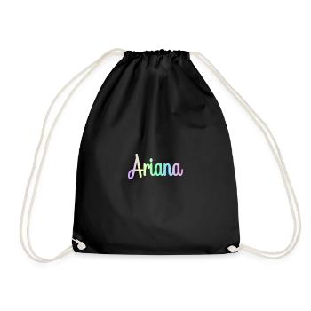 ARIANA Rainbow Minimalist Cursive - Turnbeutel - Schwarz - Vorne