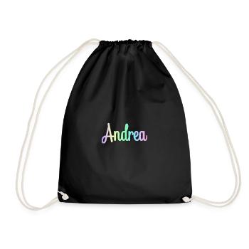 ANDREA Rainbow Cursive minimaliste - Sac de sport léger - noir - Devant