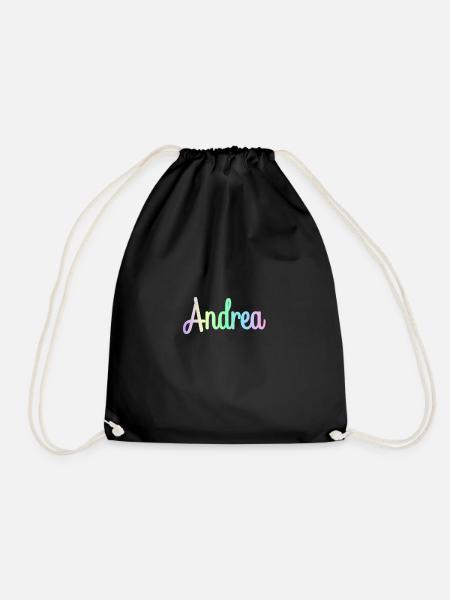 ANDREA Rainbow Minimalist Cursive - Turnbeutel - Schwarz