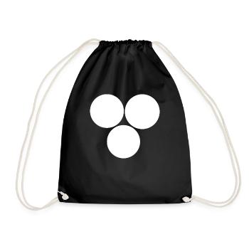 Trois cercles Blanc - Sac de sport léger - noir - Devant