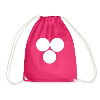 Trois cercles Blanc - Sac de sport léger - fuchsia - Devant