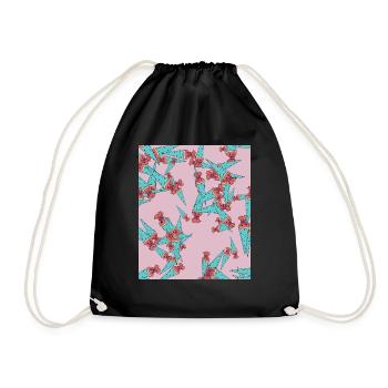 Sugar bag first day of school - Drawstring Bag - black - Front