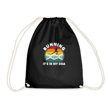 Courir c’est dans mon ADN Drôle de jogging Marathon - Sac de sport léger - noir - Devant