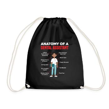 Dentist Dental Assistant Dental Assistant Gift - Drawstring Bag - black - Front