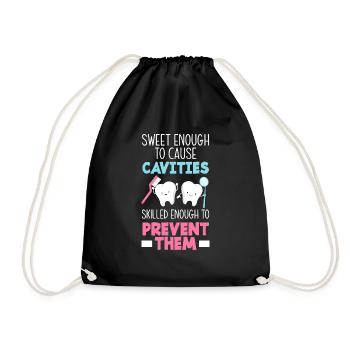 Dentist Dental Assistant Dental Assistant Gift - Drawstring Bag - black - Front